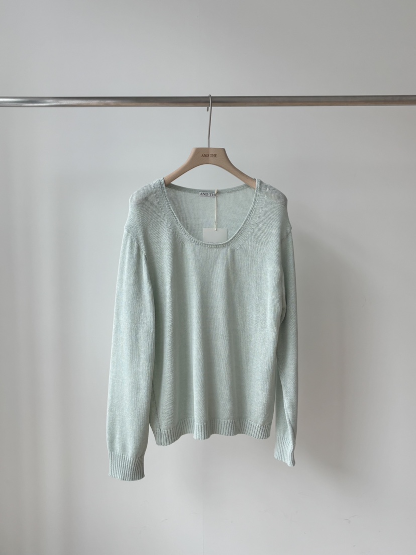 AND THE韓國東大門代購女士新款26春夏人氣休閑針織衫棉質AND THE針織衫圖色3