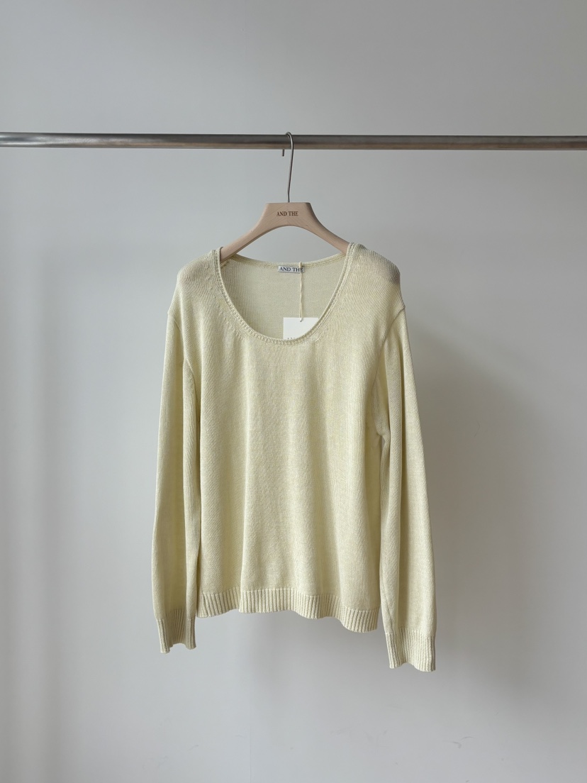 AND THE韓國東大門代購女士新款26春夏人氣休閑針織衫棉質AND THE針織衫圖色4