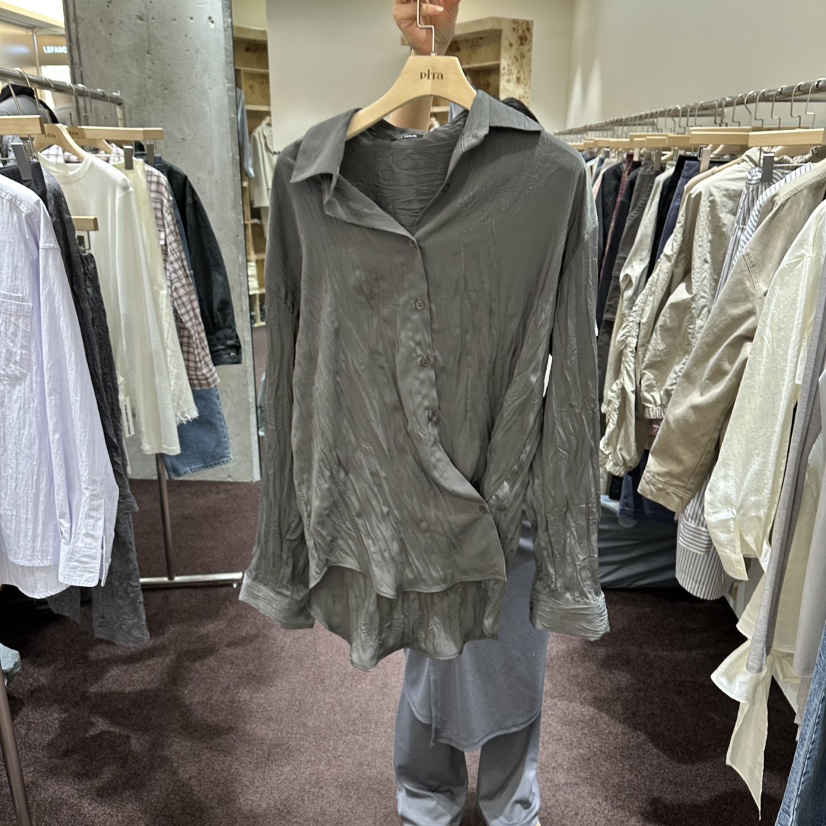 PITA/THEVERLIN韓國直郵實拍女裝新款推薦襯衫蕾絲衫褶裥紐扣PITA/THEVERLIN襯衫/蕾絲衫圖色2