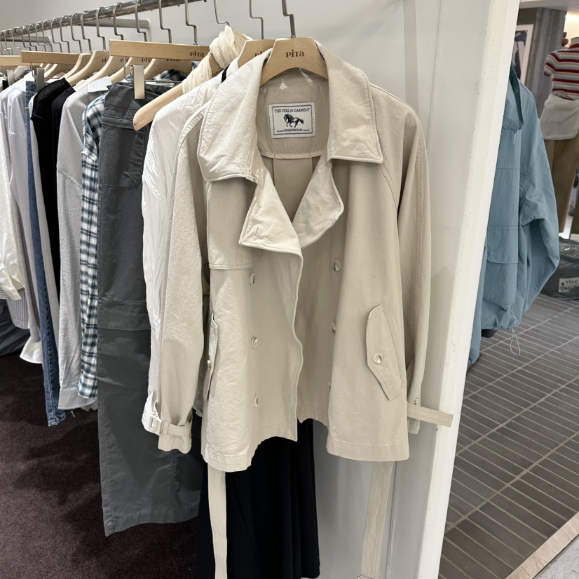 PITA/THEVERLIN韓國代購女士新品休閑熱賣26春夏夾克含腰帶PITA/THEVERLIN夾克圖色1