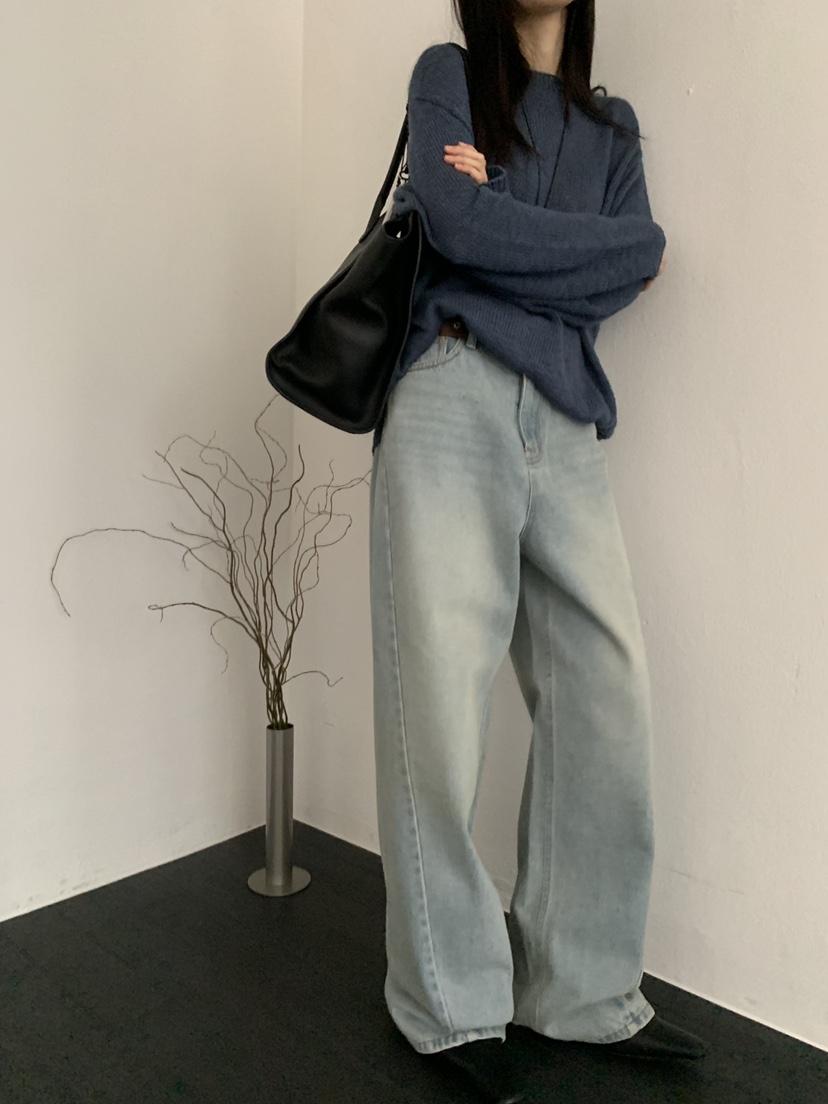 TRUE韓國直郵女裝新款推薦時尚職業人氣熱賣26春夏牛仔褲TRUE牛仔褲