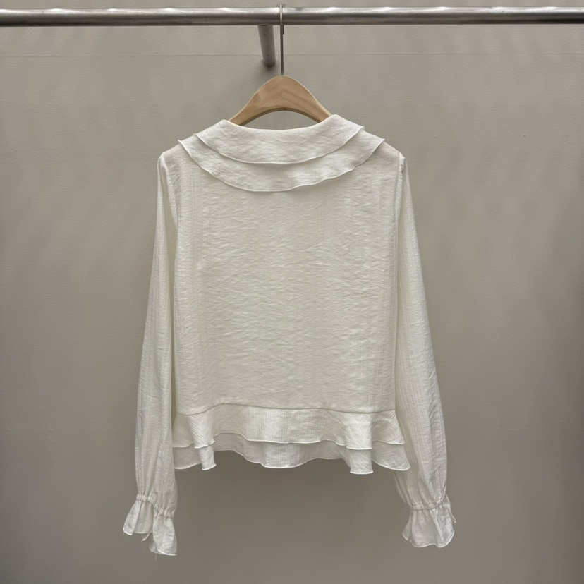 EOOB/LAMEREI韓國直郵實拍女裝新款時尚職業襯衫蕾絲衫雙層EOOB/LAMEREI襯衫/蕾絲衫