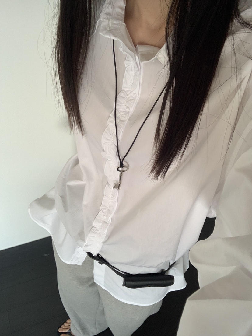 TRUE韓國東大門直郵女士新品時尚26春夏休閑推薦襯衫蕾絲衫TRUE襯衫/蕾絲衫