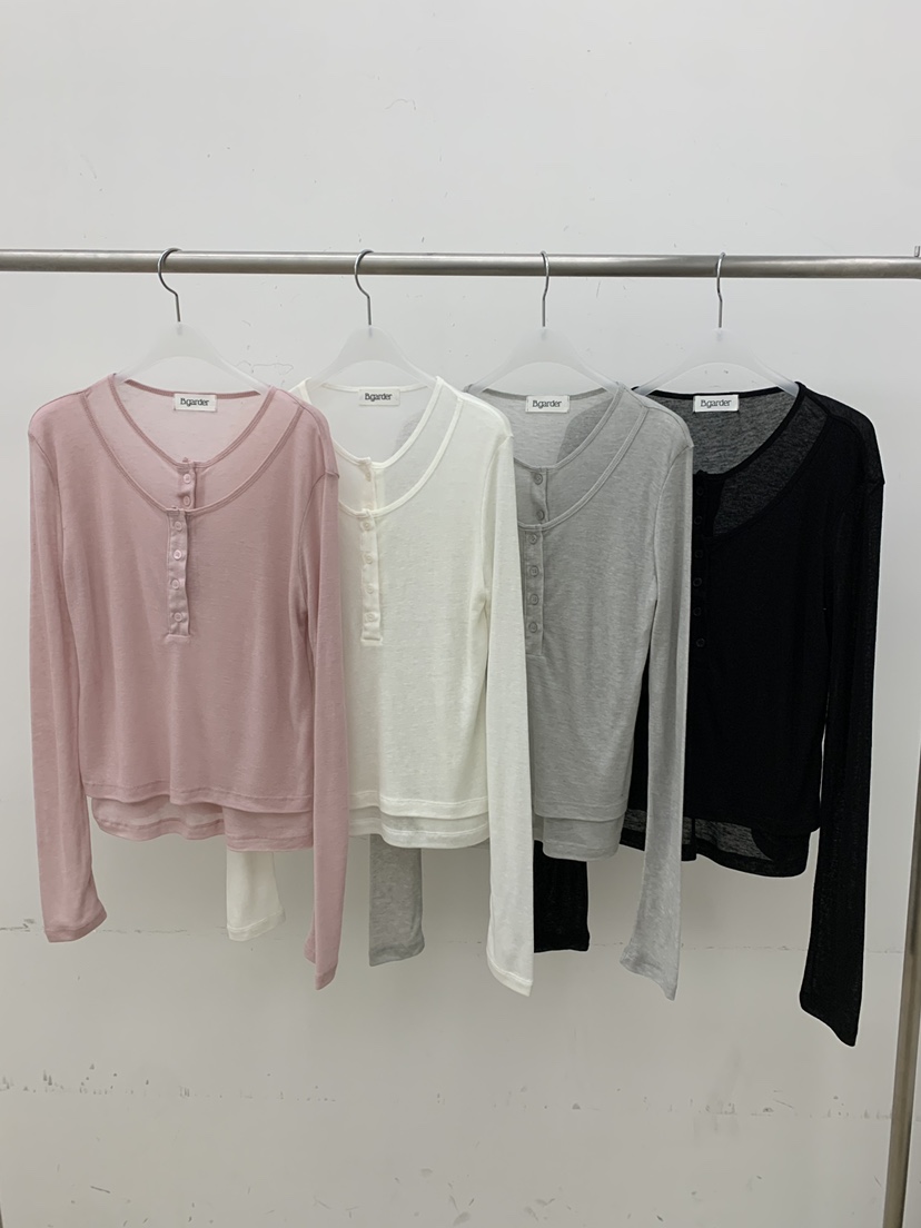 B_GARDER韓國東大門直郵女裝新款職業26春夏休閑推薦長袖T恤B.GARDER長袖T恤