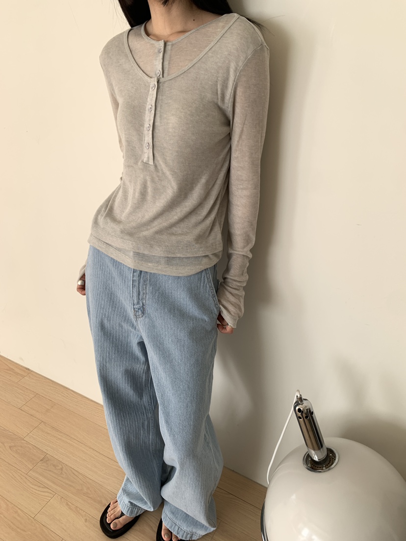 B_GARDER韓國東大門直郵女裝新款職業26春夏休閑推薦長袖T恤B.GARDER長袖T恤