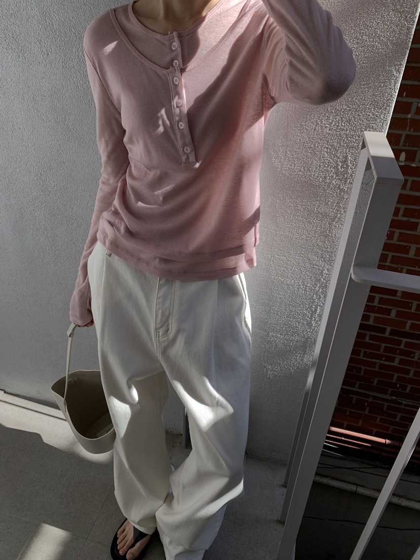 B_GARDER韓國東大門直郵女裝新款職業26春夏休閑推薦長袖T恤B.GARDER長袖T恤