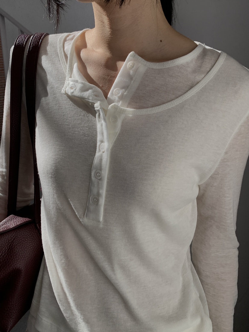 B_GARDER韓國東大門直郵女裝新款職業26春夏休閑推薦長袖T恤B.GARDER長袖T恤