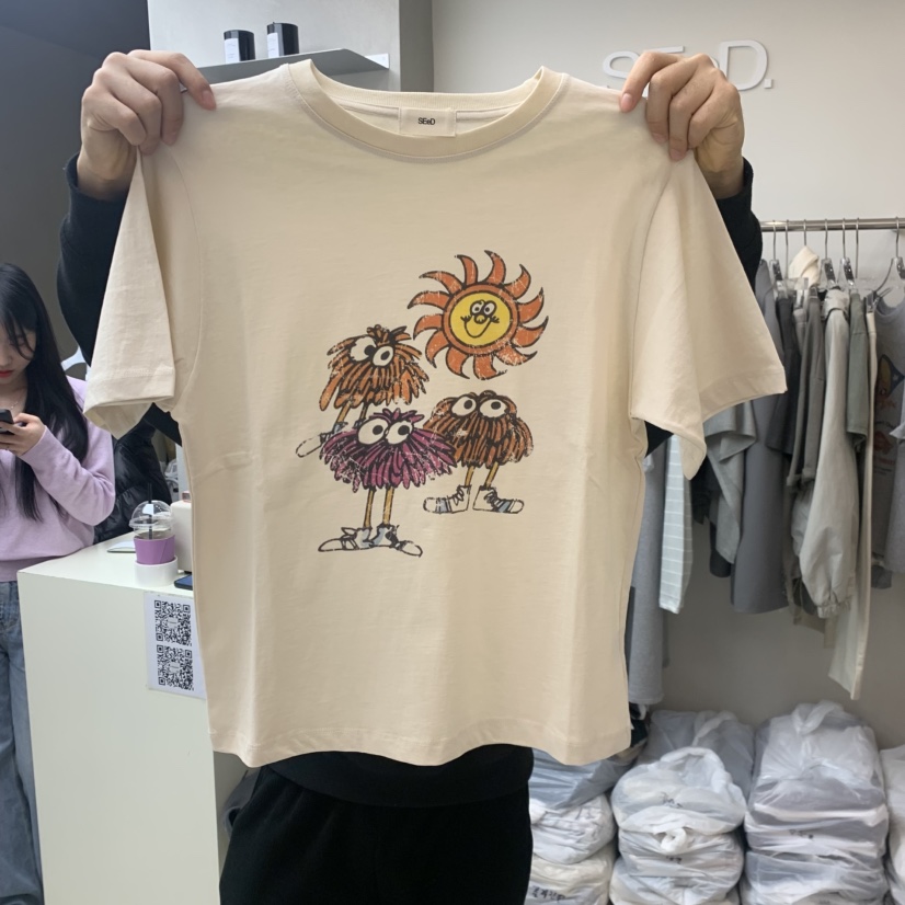 LEESEED-A韓國直郵女裝新款26春夏休閑時尚人氣熱賣職業T恤SEeD/LEESEEDT恤圖色2