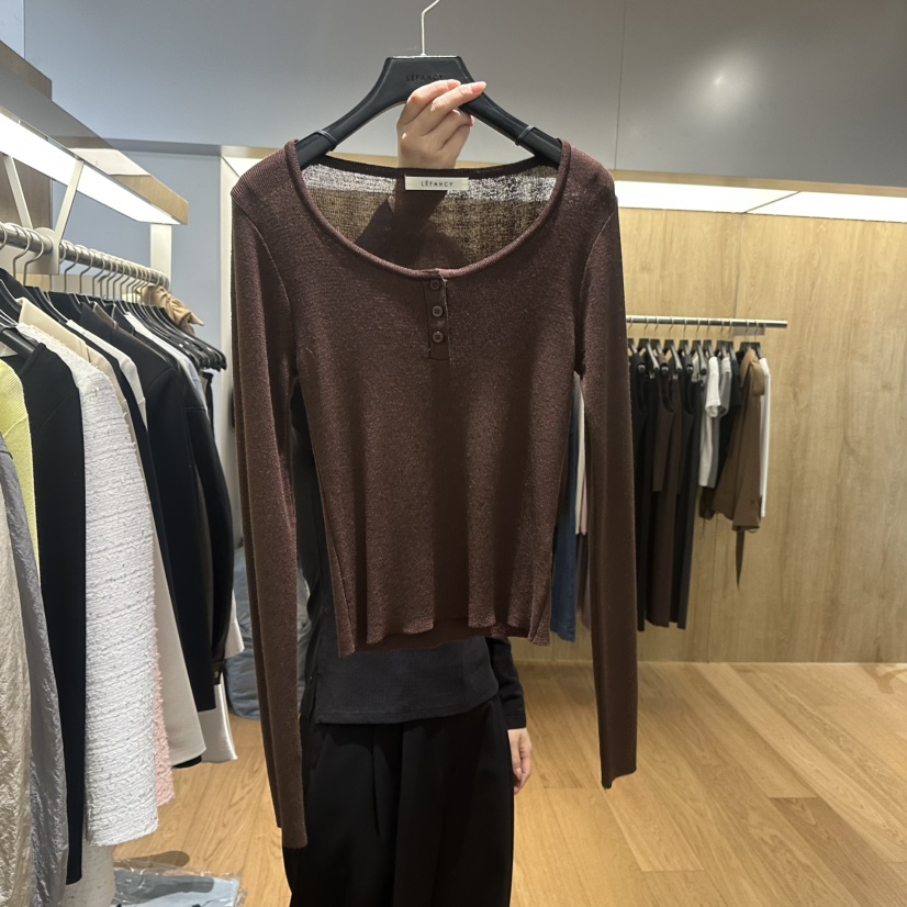 LEFANCY韓國東大門代購女士新款人氣推薦時尚休閑熱賣針織衫LEFANCY針織衫圖色3