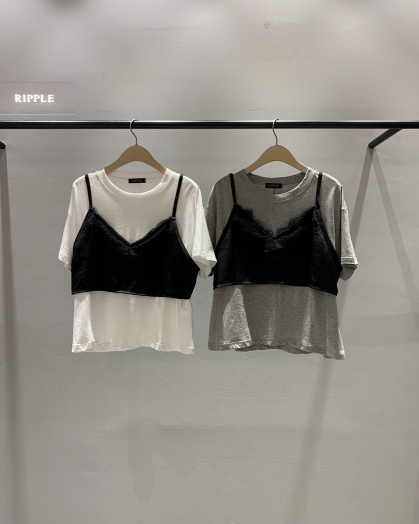 RIPPLE-P韓國東大門代購女士新款時尚26春夏人氣T恤假兩件RIPPLE-PT恤