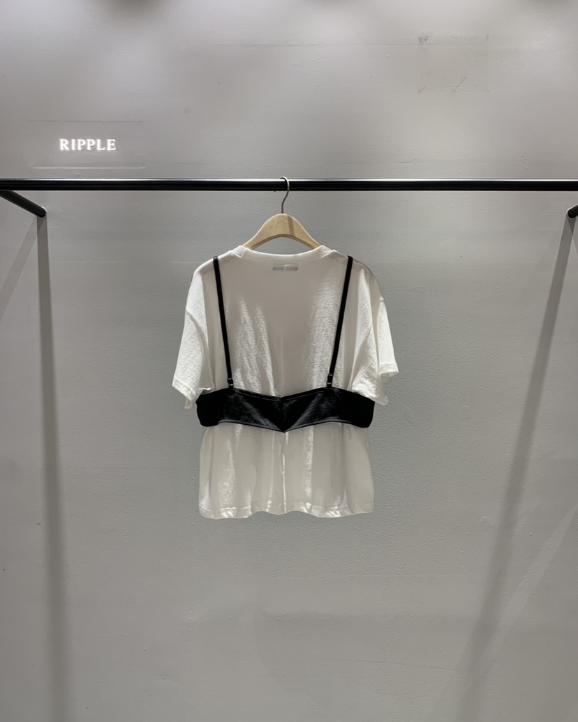 RIPPLE-P韓國東大門代購女士新款時尚26春夏人氣T恤假兩件RIPPLE-PT恤