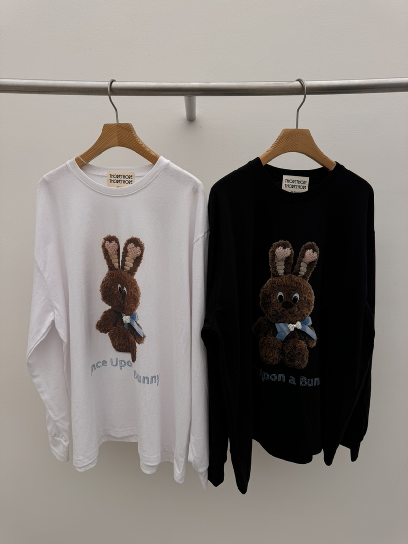 THORE韓國直郵女士新款職業26春夏休閑熱賣推薦長袖T恤兔子THORE長袖T恤