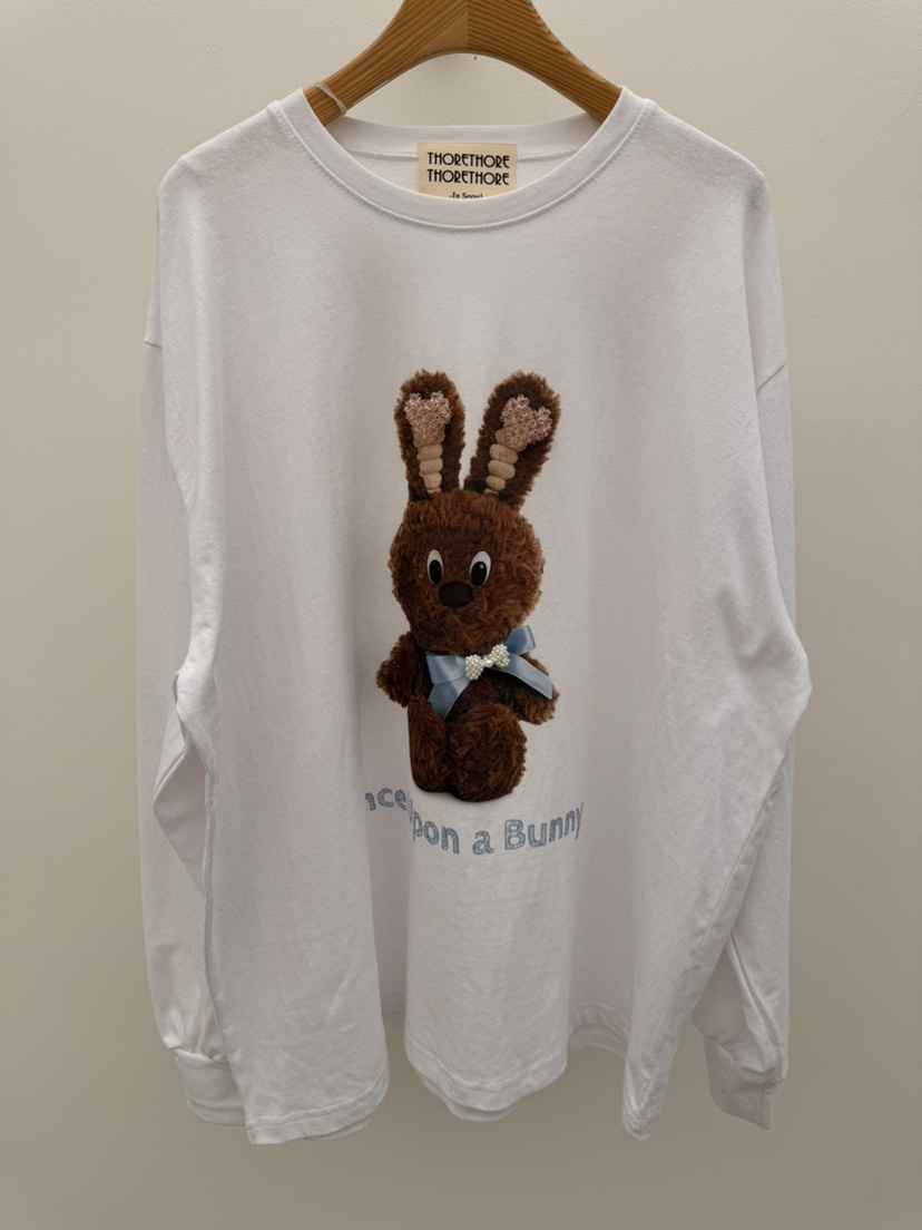 THORE韓國直郵女士新款職業26春夏休閑熱賣推薦長袖T恤兔子THORE長袖T恤圖色1