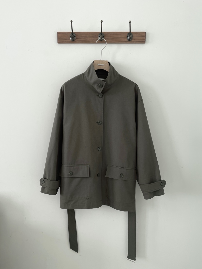 3 ANOTHER韓國代購女士新品熱賣推薦26春夏夾克含腰帶高領3 ANOTHER夾克圖色2