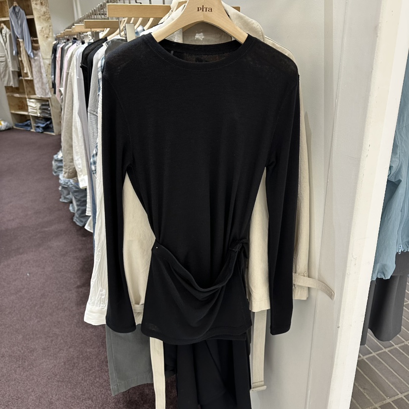 PITA/THEVERLIN韓國代購女裝新品時尚休閑職業長袖T恤紐扣PITA/THEVERLIN長袖T恤圖色2