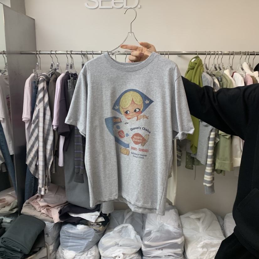 LEESEED-A韓國東大門代購女裝新款推薦休閑熱賣職業26春夏T恤SEeD/LEESEEDT恤圖色2