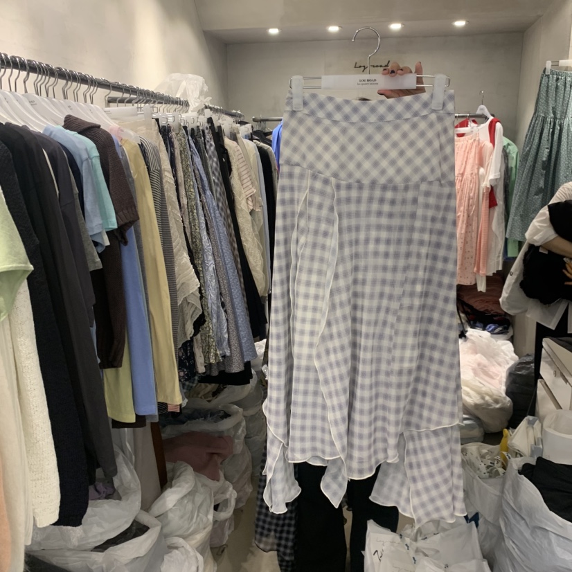 LOGROAD韓國直郵女士新款推薦人氣26春夏休閑半身裙中短裙LOG ROAD半身裙/中短裙圖色1