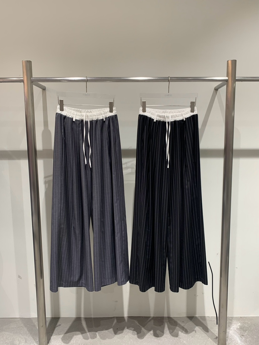 OKIE韓國直郵女士新款26春夏熱賣時尚休閑推薦休閑褲條紋OKIE休閑褲