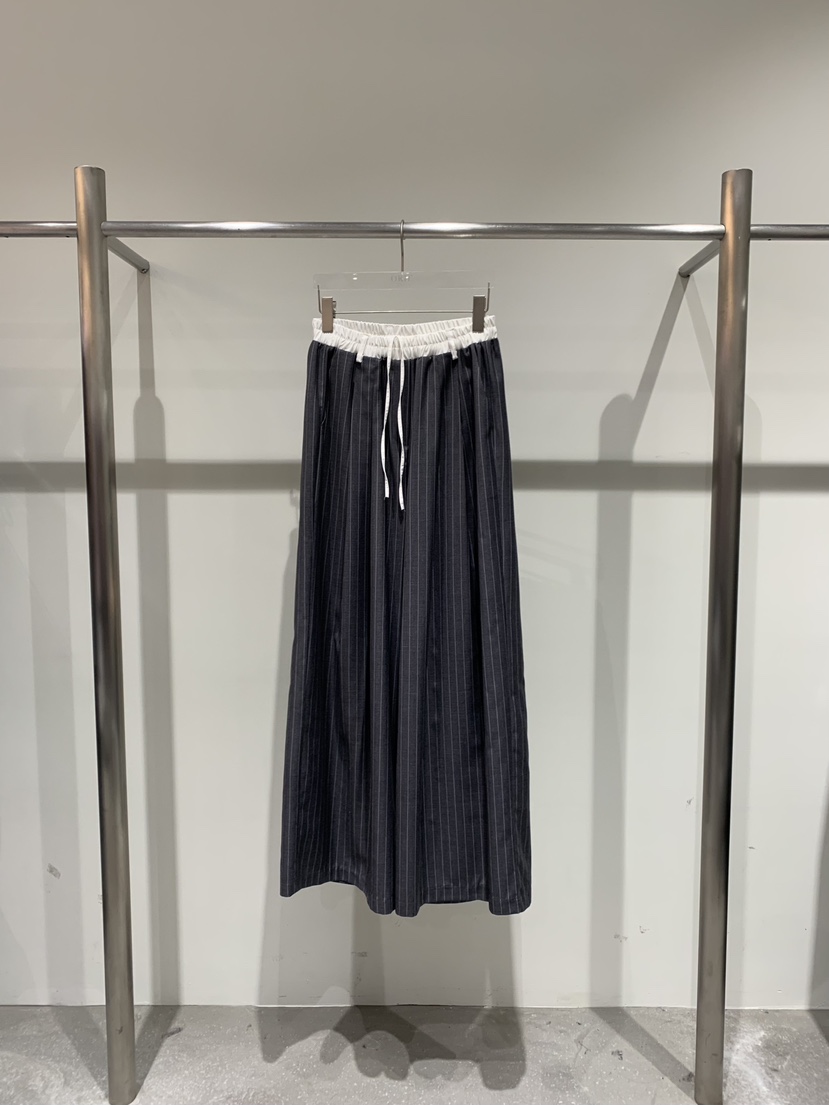 OKIE韓國直郵女士新款26春夏熱賣時尚休閑推薦休閑褲條紋OKIE休閑褲圖色1墨色