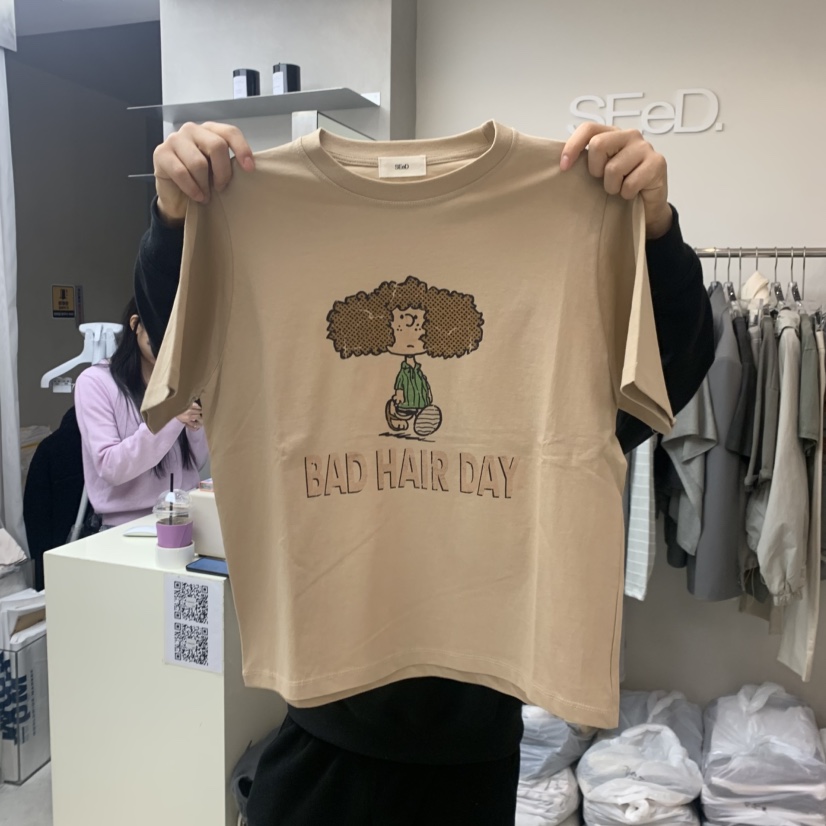 LEESEED-A韓國直郵女裝新品人氣熱賣時尚職業休閑26春夏T恤SEeD/LEESEEDT恤圖色1