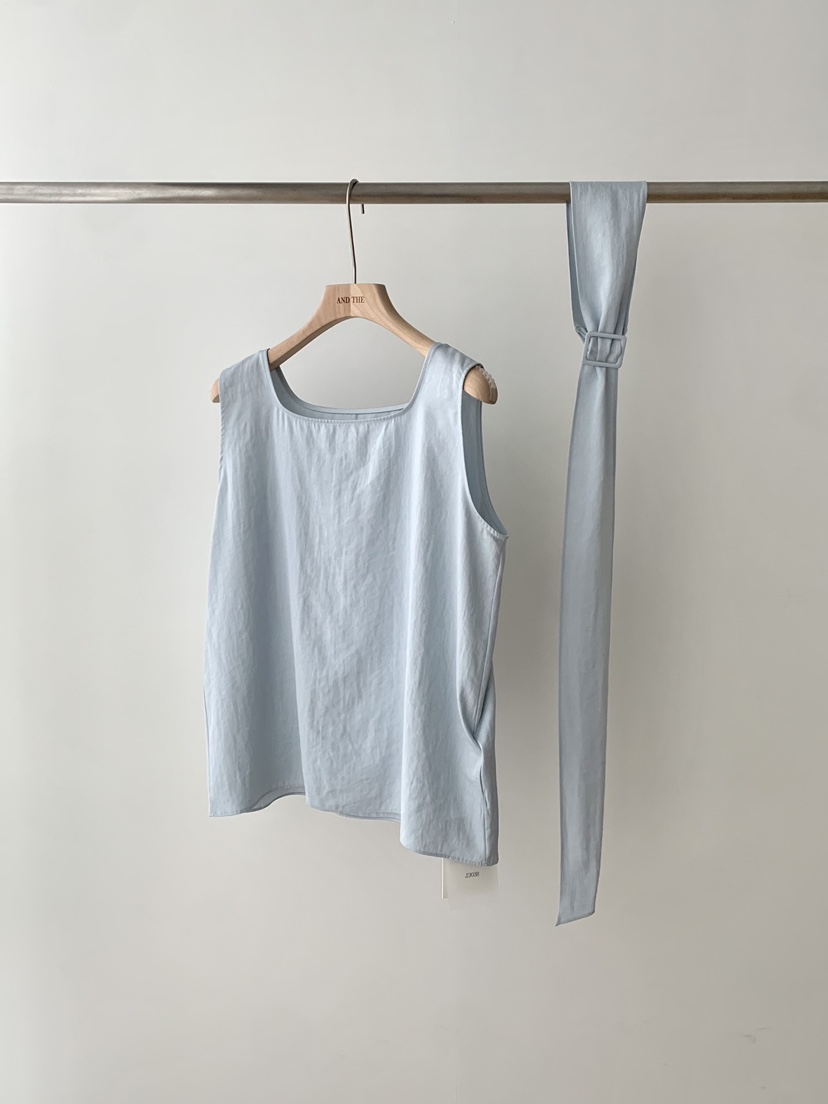 AND THE韓國直郵女士新款休閑推薦熱賣職業吊帶背心含腰帶AND THE吊帶/背心圖色2