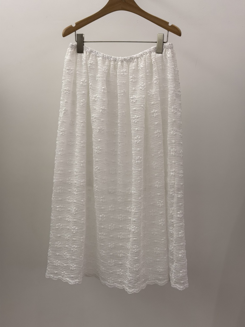 BROWNS-P韓國直郵女士新品推薦時尚熱賣職業長裙花朵透明BROWNS-P長裙圖色1