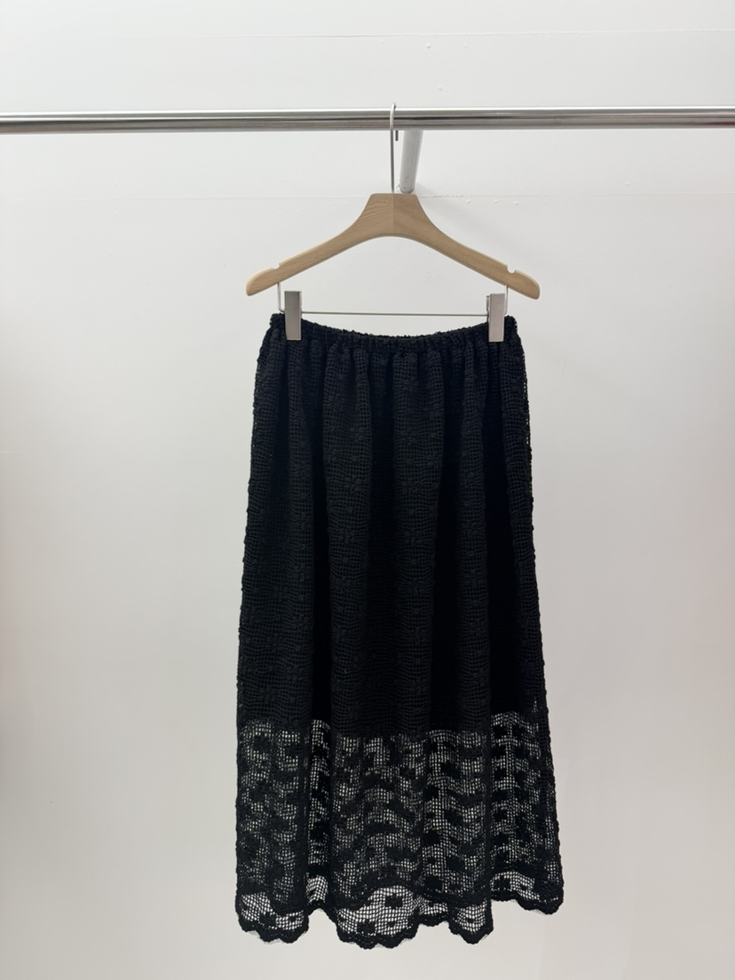 BROWNS-P韓國直郵女士新品推薦時尚熱賣職業長裙花朵透明BROWNS-P長裙圖色2