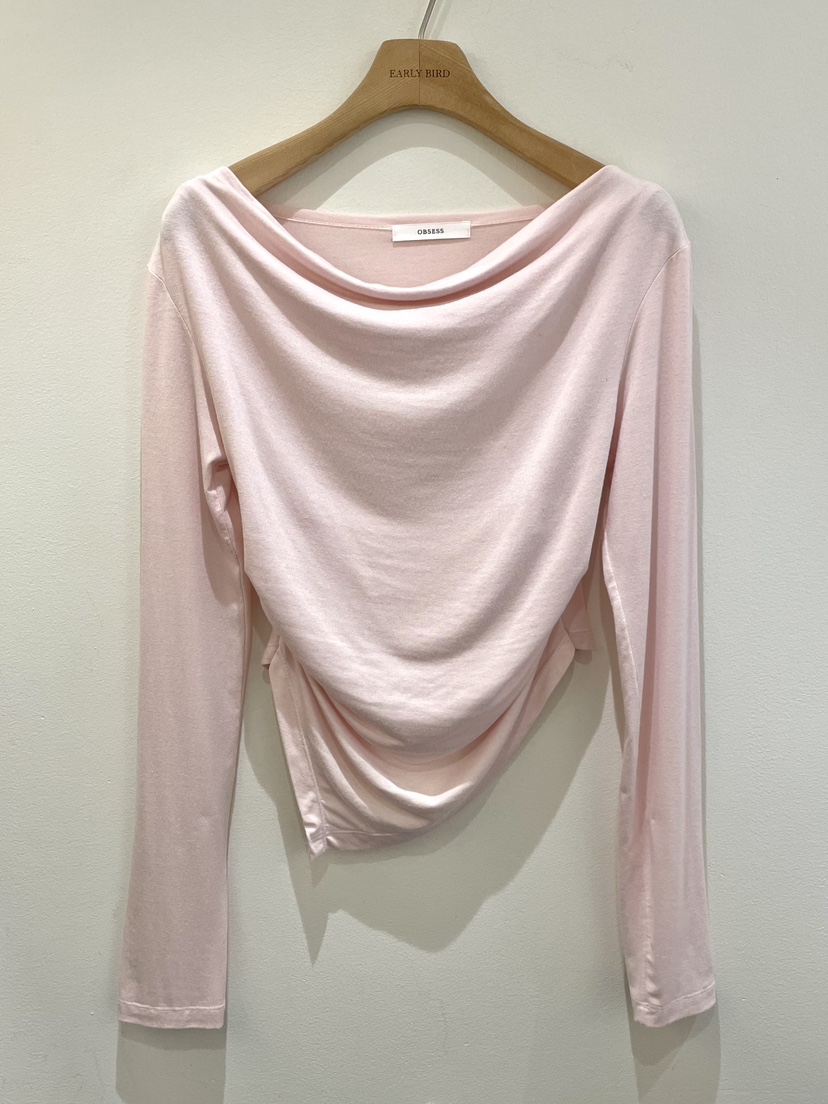 OBSESS韓國東大門代購女士新品時尚職業26春夏推薦長袖T恤OBSESS/EARLY BIRD長袖T恤圖色1