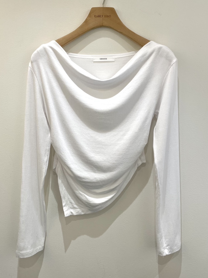 OBSESS韓國東大門代購女士新品時尚職業26春夏推薦長袖T恤OBSESS/EARLY BIRD長袖T恤圖色2