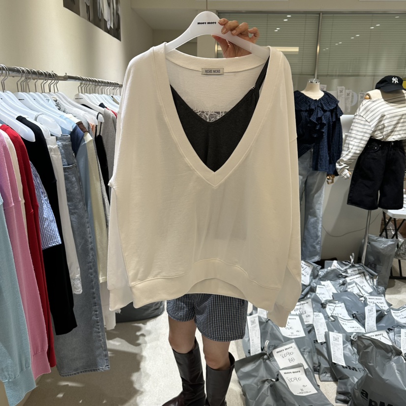 MOREMORE韓國代購女裝新品時尚26春夏人氣推薦衛衣不含內搭more more衛衣圖色1