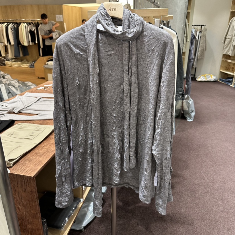 PITA/THEVERLIN韓國直郵實拍女士新品時尚長袖T恤含脖帶PITA/THEVERLIN長袖T恤圖色1