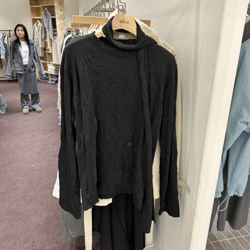 PITA/THEVERLIN韓國直郵實拍女士新品時尚長袖T恤含脖帶PITA/THEVERLIN長袖T恤圖色2