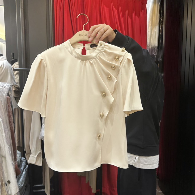 HERISH-HAUTE韓國東大門代購女裝新款26春夏休閑襯衫蕾絲衫HERISH-HAUTE襯衫/蕾絲衫圖色1