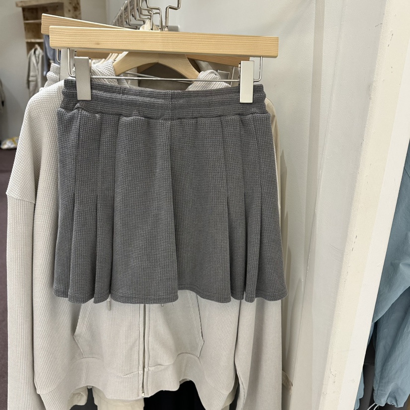 PITA/THEVERLIN韓國直郵實拍女士新款熱賣休閑短裙華夫格PITA/THEVERLIN短裙