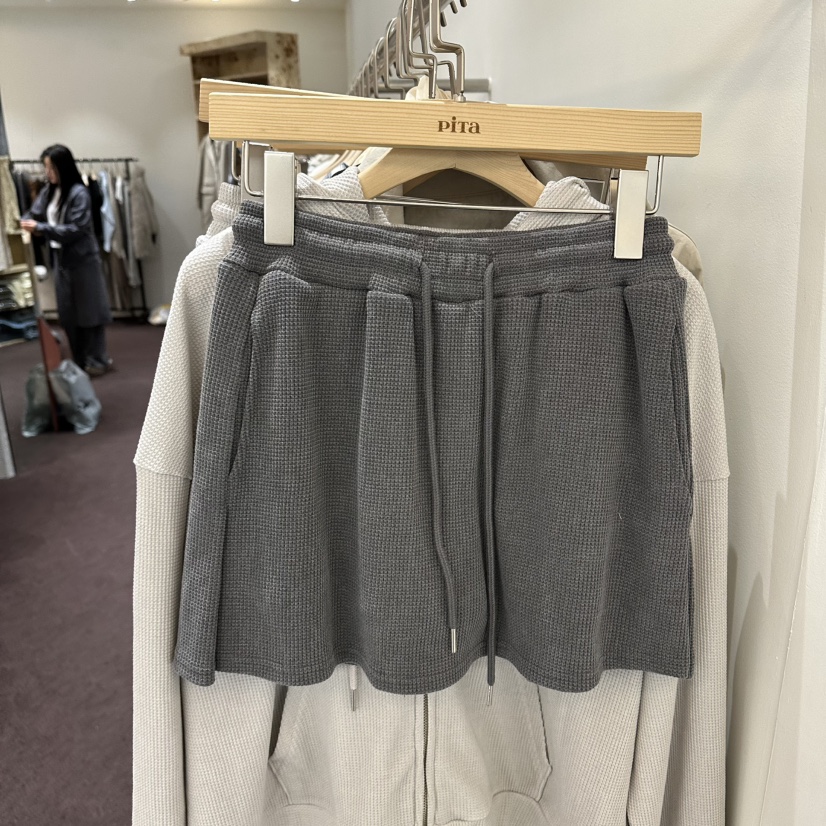 PITA/THEVERLIN韓國直郵實拍女士新款熱賣休閑短裙華夫格PITA/THEVERLIN短裙圖色2