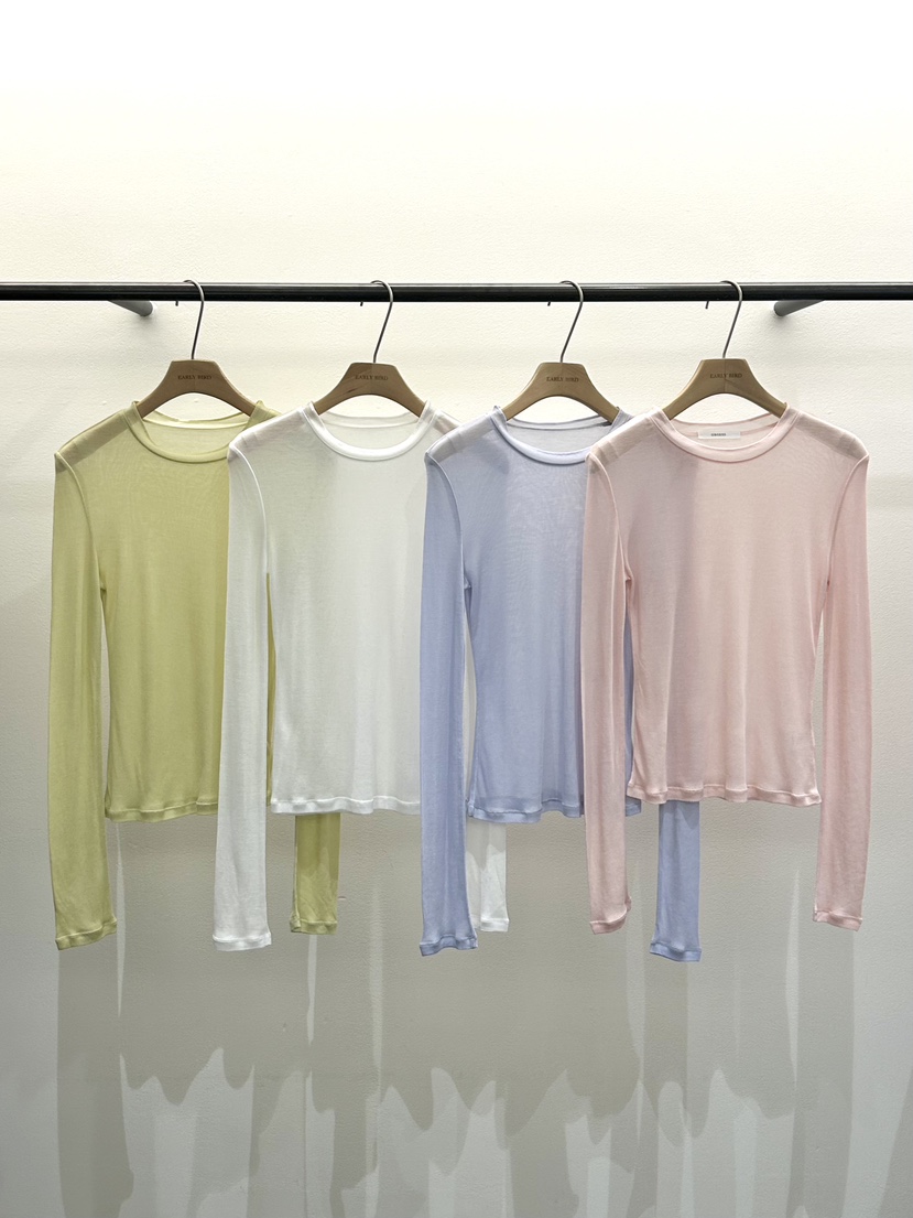 OBSESS韓國東大門代購女裝新品時尚熱賣人氣推薦長袖T恤天絲OBSESS/EARLY BIRD長袖T恤