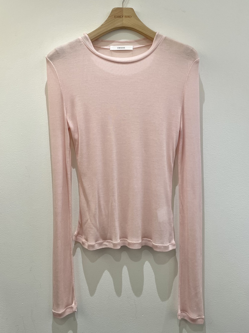 OBSESS韓國東大門代購女裝新品時尚熱賣人氣推薦長袖T恤天絲OBSESS/EARLY BIRD長袖T恤圖色2