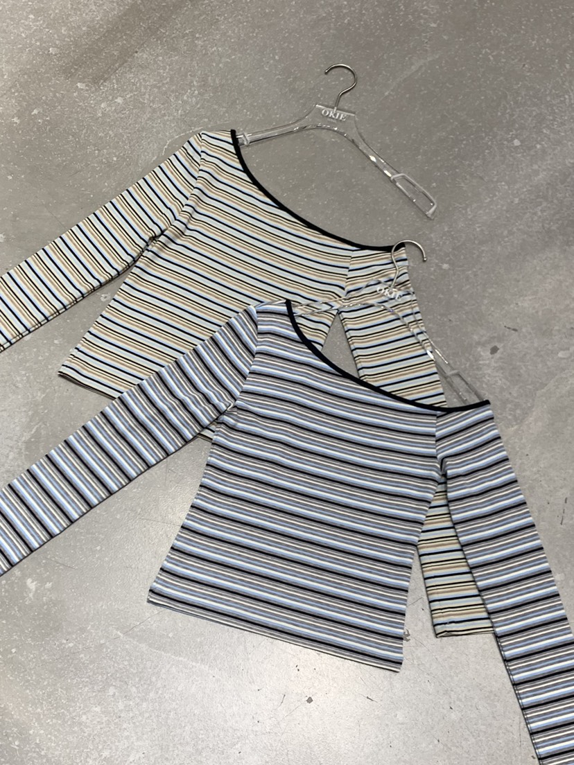 OKIE韓國東大門直郵女士新品熱賣職業26春夏時尚人氣長袖T恤OKIE長袖T恤