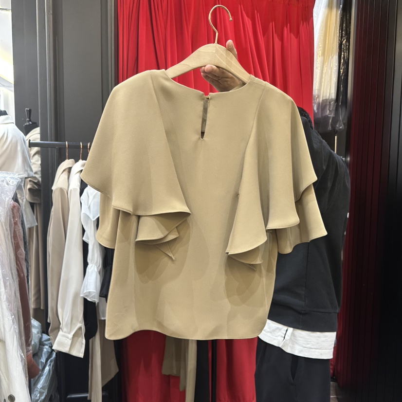 HERISH-HAUTE韓國東大門直郵女士新品人氣襯衫蕾絲衫荷葉邊HERISH-HAUTE襯衫/蕾絲衫