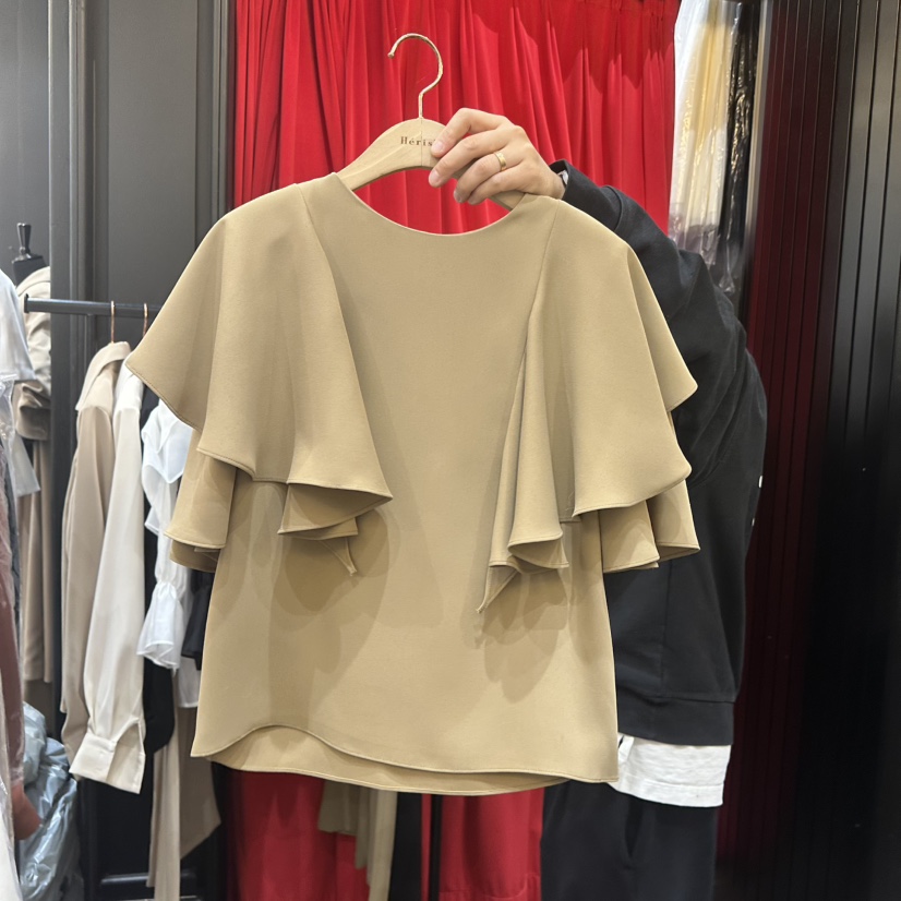 HERISH-HAUTE韓國東大門直郵女士新品人氣襯衫蕾絲衫荷葉邊HERISH-HAUTE襯衫/蕾絲衫圖色2