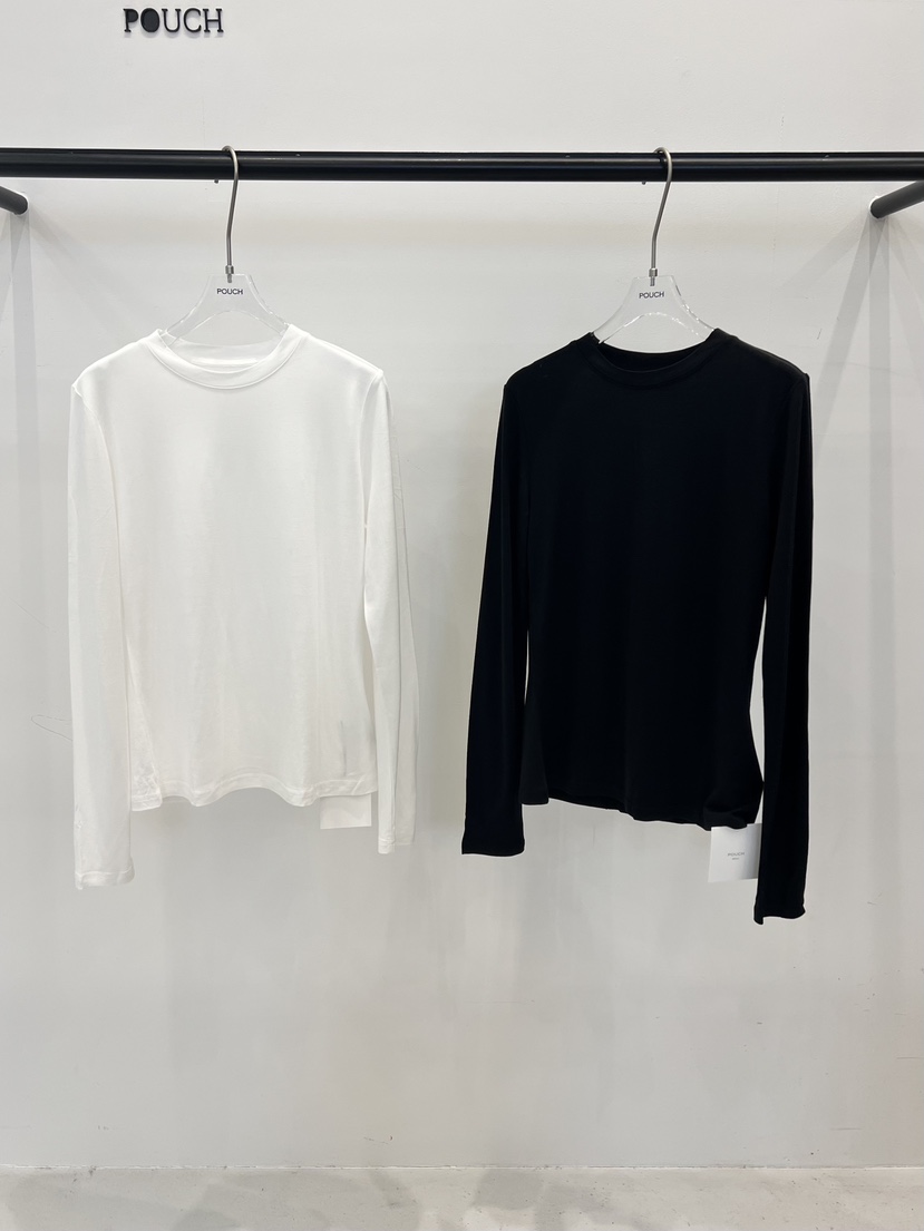 POUCH韓國東大門代購女裝新款職業熱賣人氣26春夏長袖T恤POUCH長袖T恤
