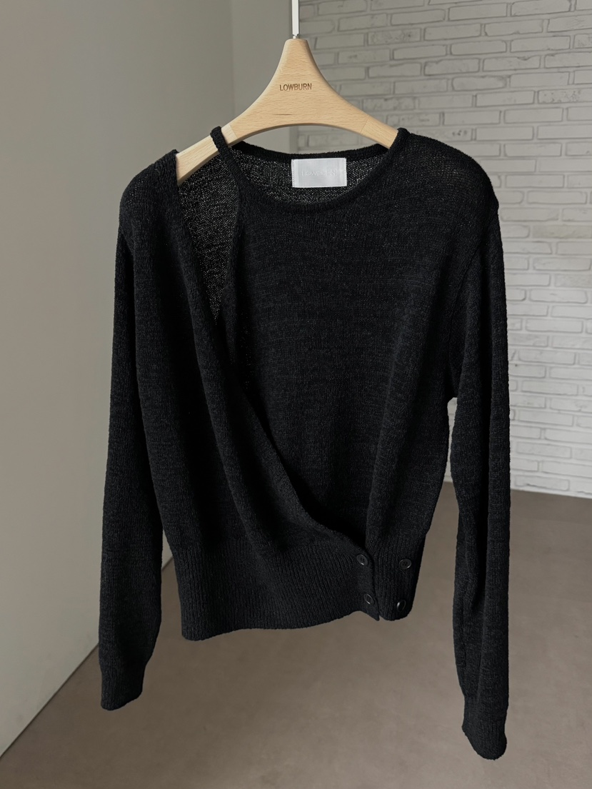 LOWBURN韓國東大門直郵女士新款熱賣推薦26春夏針織衫開衫LOWBURN針織衫圖色2