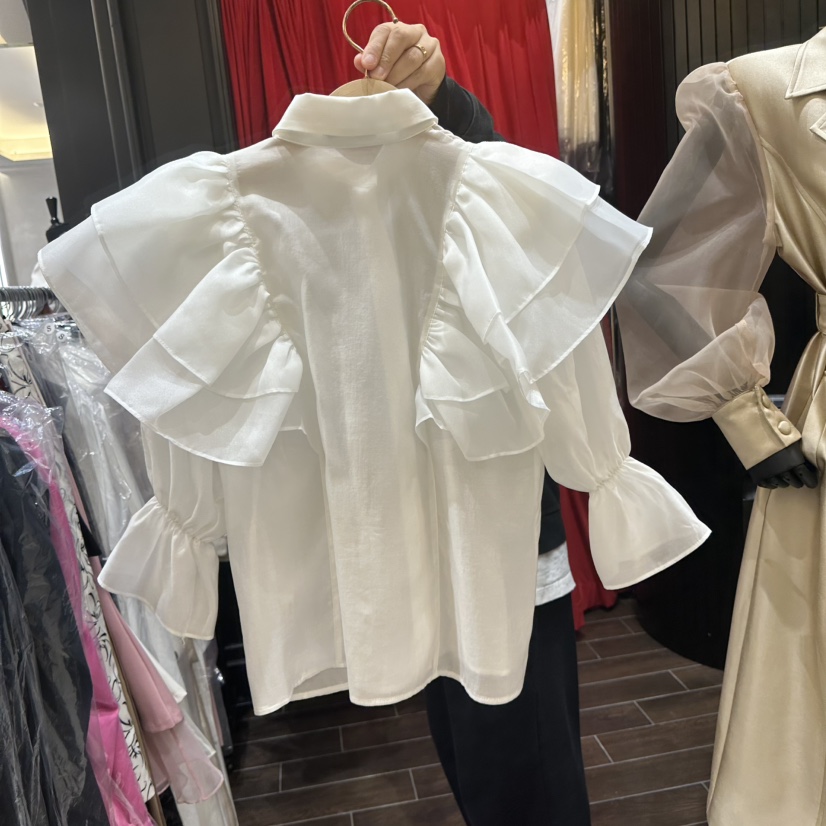 HERISH-HAUTE韓國直郵女裝新品熱賣26春夏職業襯衫蕾絲衫HERISH-HAUTE襯衫/蕾絲衫