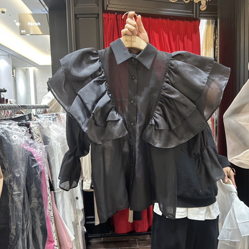 HERISH-HAUTE韓國直郵女裝新品熱賣26春夏職業襯衫蕾絲衫HERISH-HAUTE襯衫/蕾絲衫圖色2