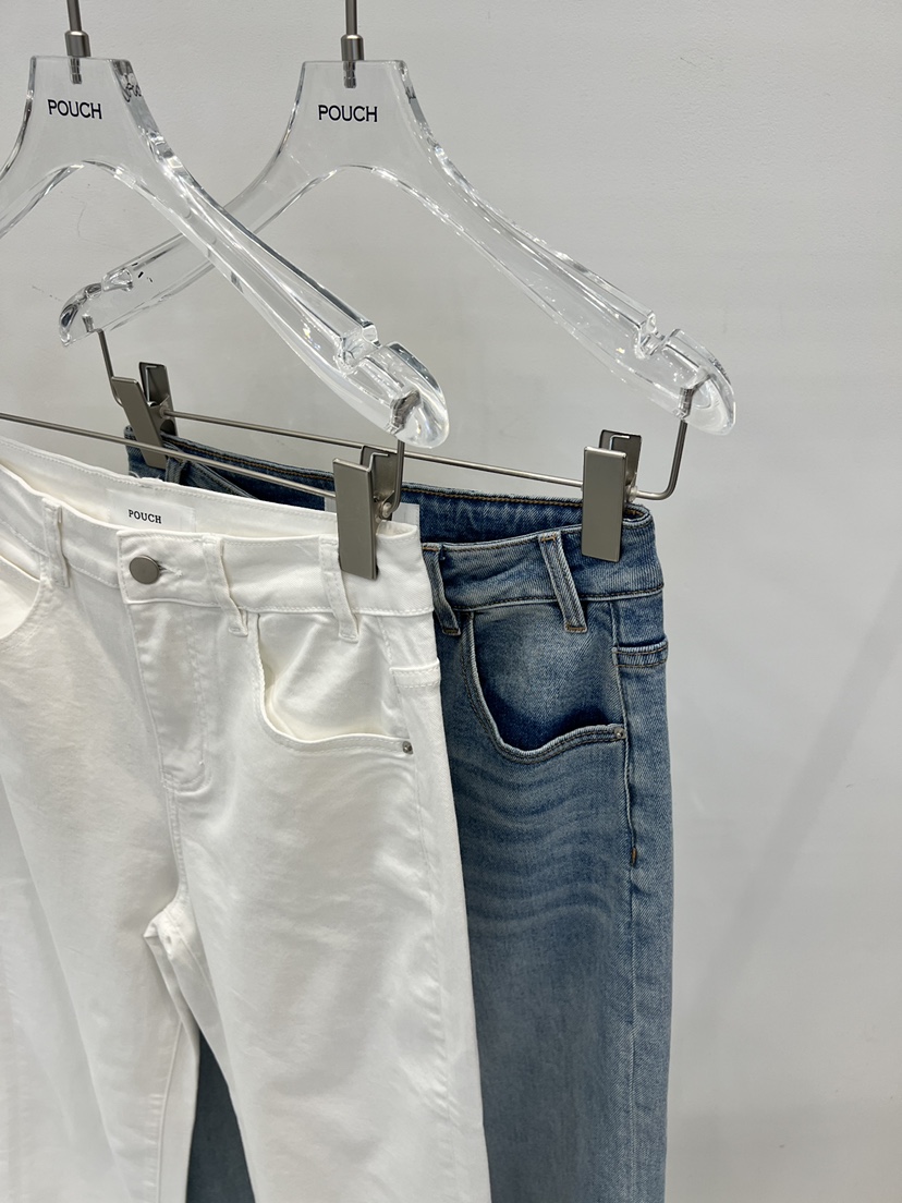 POUCH韓國直郵實拍女士新款熱賣26春夏休閑職業人氣牛仔褲POUCH牛仔褲