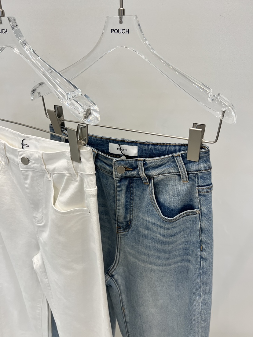 POUCH韓國直郵實拍女士新款熱賣26春夏休閑職業人氣牛仔褲POUCH牛仔褲