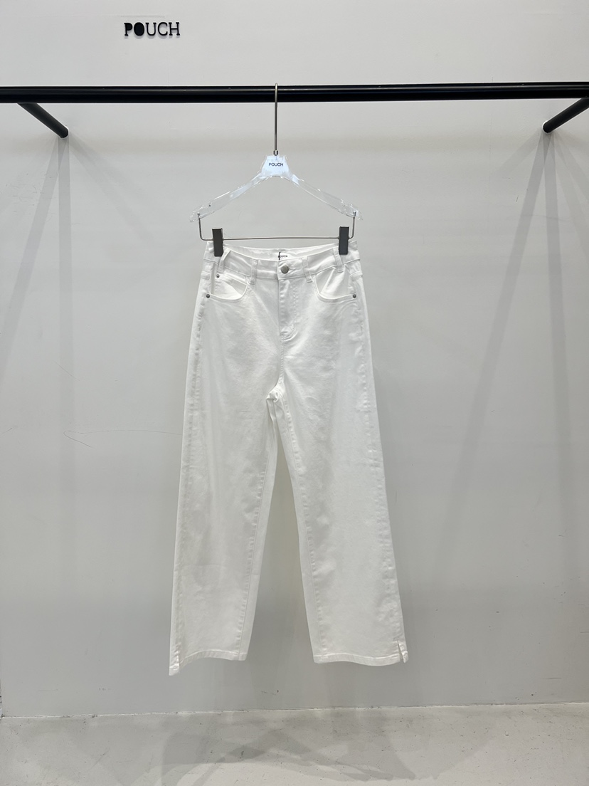 POUCH韓國直郵實拍女士新款熱賣26春夏休閑職業人氣牛仔褲POUCH牛仔褲圖色2