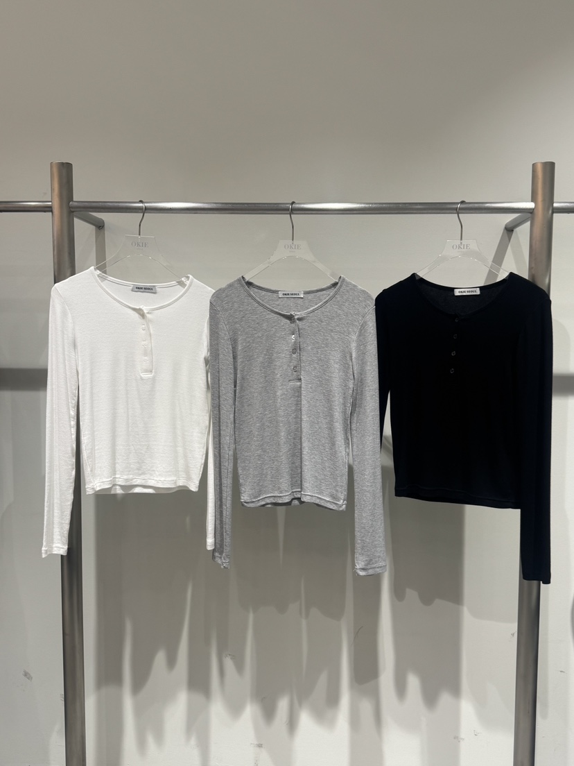 OKIE韓國東大門代購女裝新款推薦26春夏時尚人氣休閑長袖T恤OKIE長袖T恤