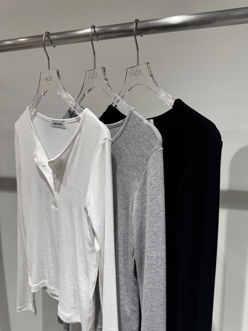 OKIE韓國東大門代購女裝新款推薦26春夏時尚人氣休閑長袖T恤OKIE長袖T恤