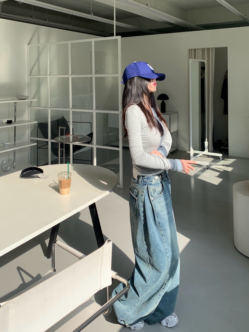 OKIE韓國東大門代購女裝新款推薦26春夏時尚人氣休閑長袖T恤OKIE長袖T恤